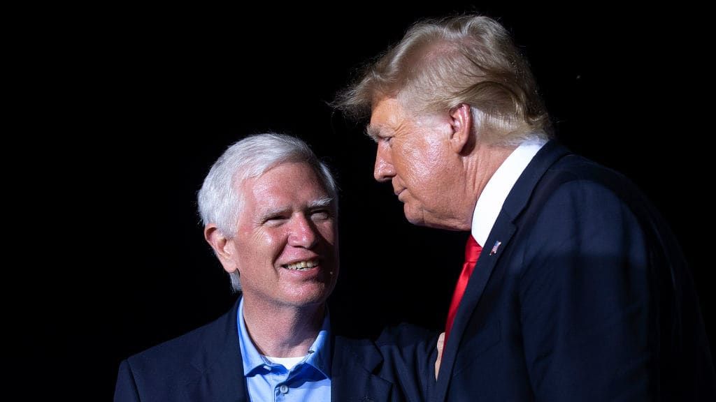 Rep. Mo Brooks and Donald Trump.