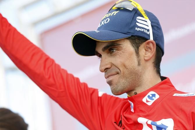 Alberto Contador (Tinkoff-Saxo) leads the Vuelta a Espa&ntilde;a