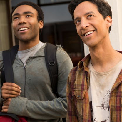 COMMUNITY -- "Geothermal Escapism" Episode 504 -- Pictured: (l-r) Donald Glover as Troy, Danny Pudi as Abed