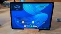 A picture of the Amazon Alexa Tablet 12 Pro landscape on a stand 