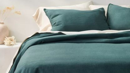 Teal Target Casaluna linen bedding