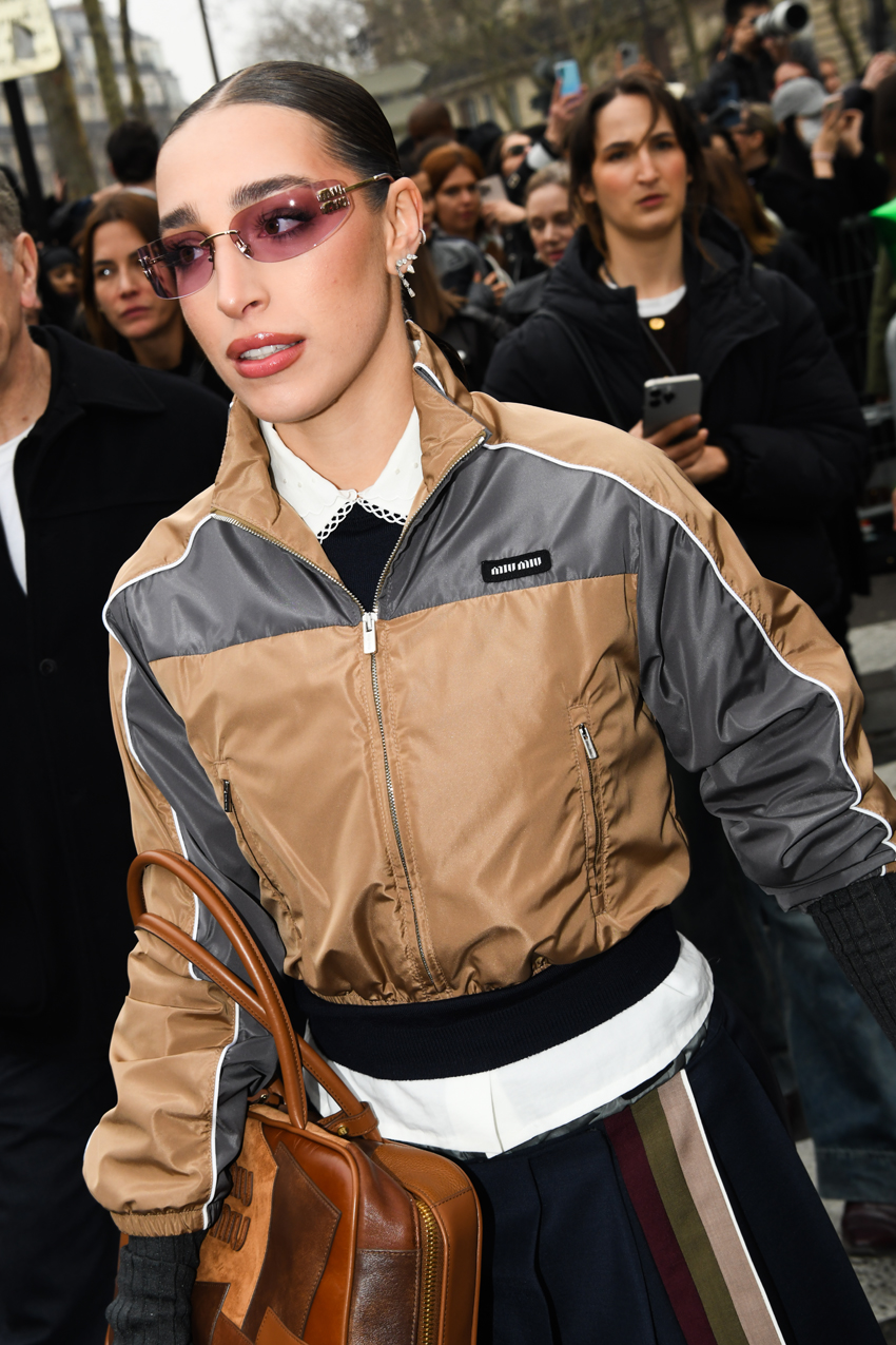 Miu Miu windbreaker, street style photo