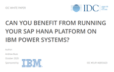 How running your SAP HANA platform on IBM Power Systems can benefit you - whitepaper from IBM