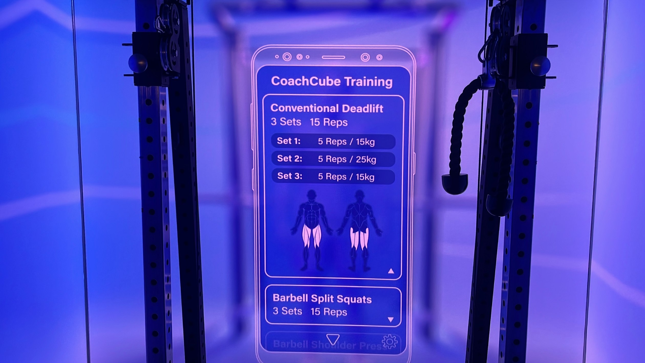 Man taking part in the CoachCube workout class