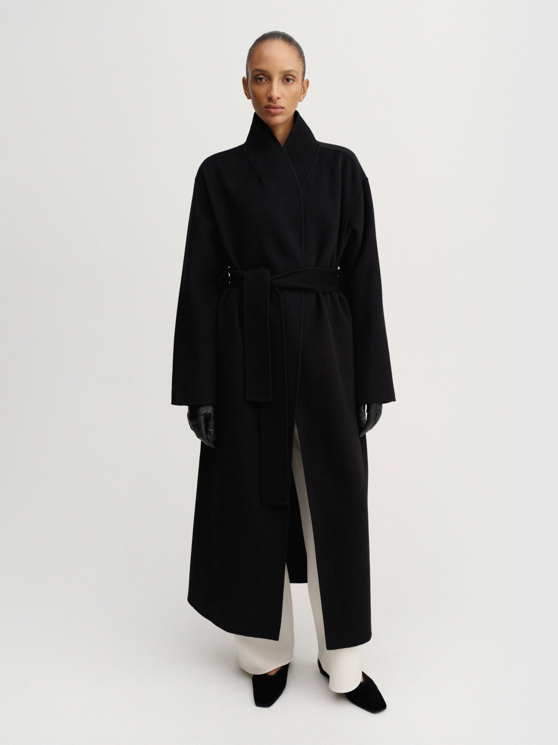 Mara DoublÃ© Coat, Black - Xxs
