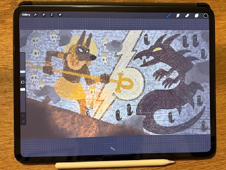 drawing tablets; an iPad Pro and Apple Pencil