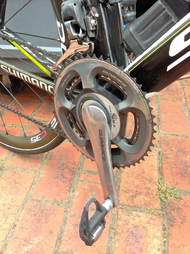 Bad timing meant Howson arrived at the road race with a flat battery in his SRM crankset
