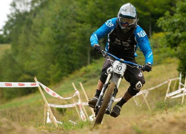 A racer at the Whiteface 5km