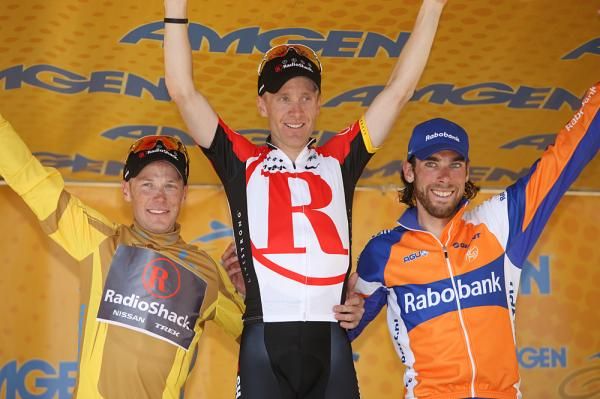 The podium (l-r); Chris Horner, Levi Leiphemier, Laurens ten Dam