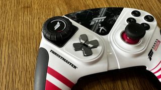 The racing wheel module on the controller