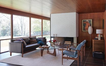 A living room with furniture from Design Within Reach