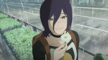 Reze holding a flower in the Chainsaw Man Movie Reze Arc
