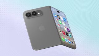 iPhone Ultra against colorful background.