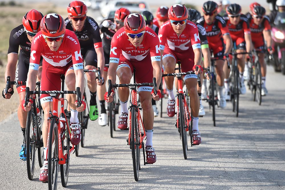 Katusha on the front for Kristoff