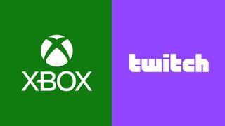 Xbox- und Twitch- Logos nebeneinander