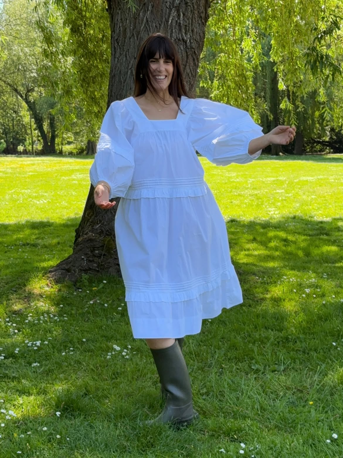 @dianekari wearing french girl summer dress outfits