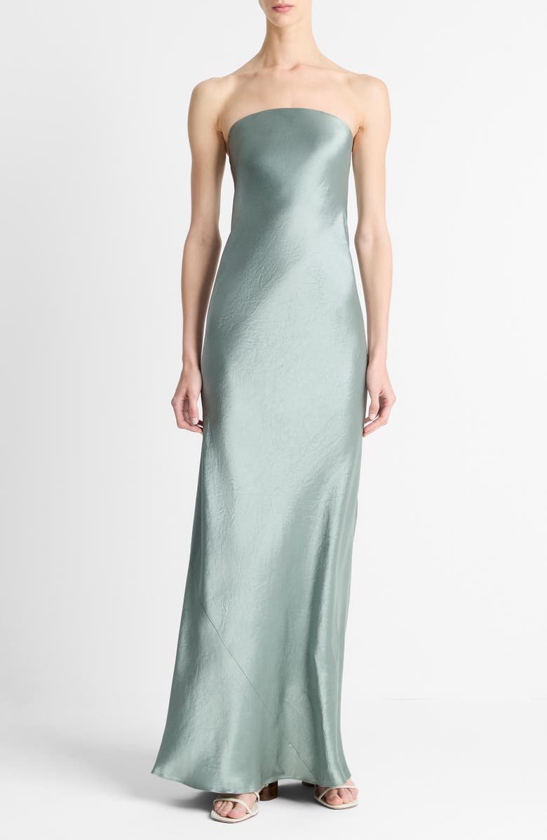 Satin Strapless Gown