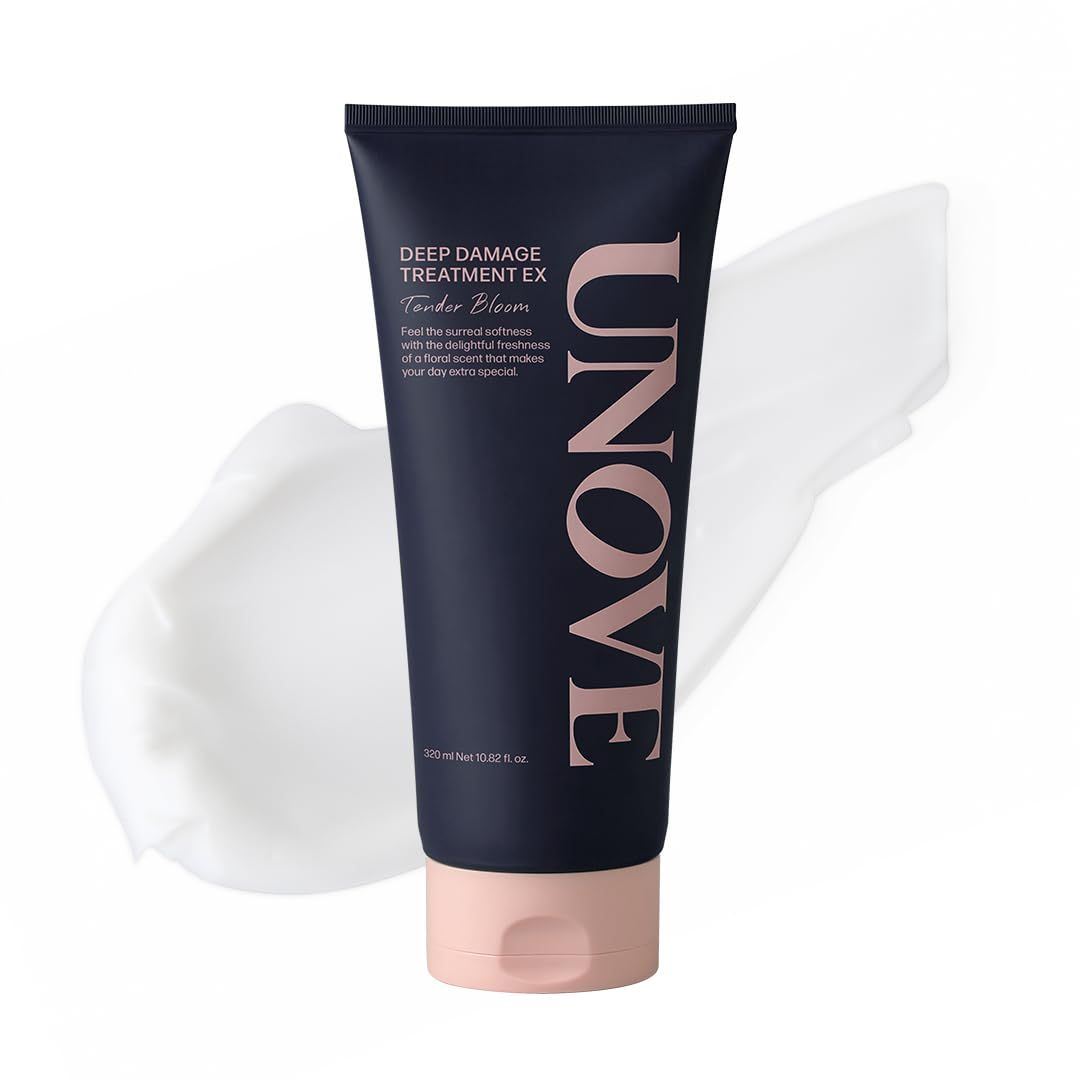Unove Deep Damage Treatment Ex - Protein Hair Treatment & Hair Mask for Damaged Hair | Deep Conditioning & Keratin Hair Mask for Dry, Frizzy Hair | Korean Hair Care | Tender Bloom, 10.82 Fl Oz