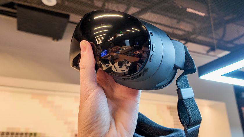 Hands-on with Valve&#039;s new VR headset, the Steam Frame, during an interview at Valve HQ in Bellevue, Washington.