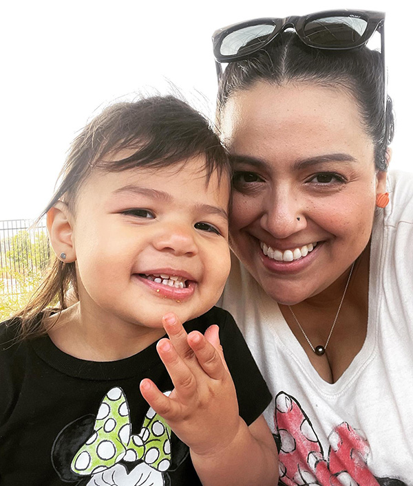A selfie of a mother and her 4-year-old daughter