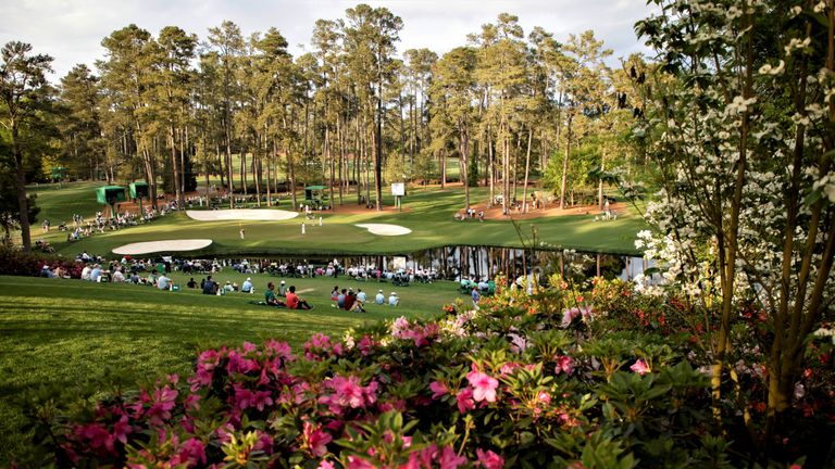 General view of the 16th hole during The Masters - an A to Z of The Masters