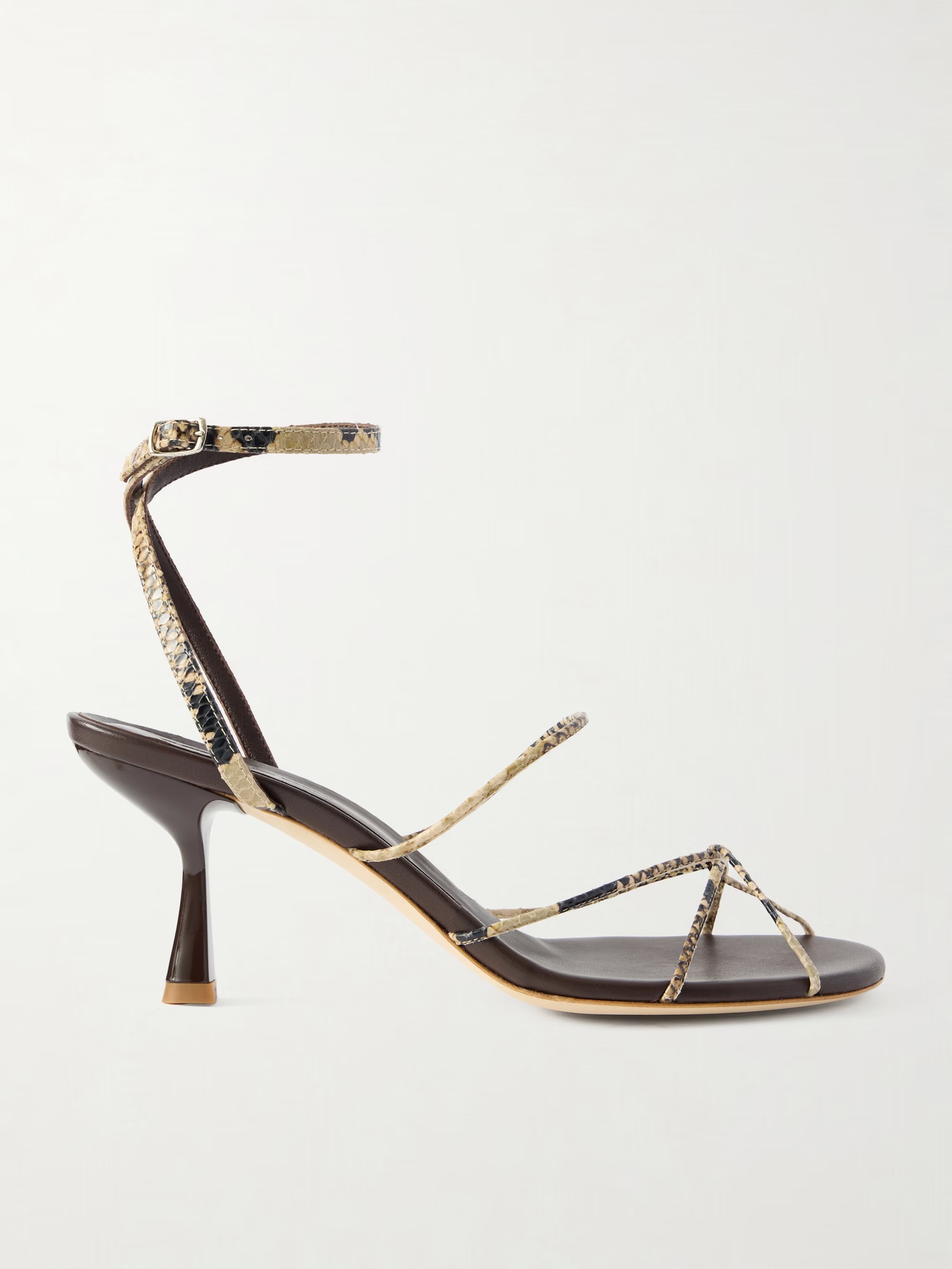 CHRISTOPHER ESBER, Blaze snake-effect leather sandals
