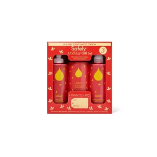 Safely Hand Soap Room Spray and Universal Cleaner Holiday Gift Set - Cranberry Apple - 3pk