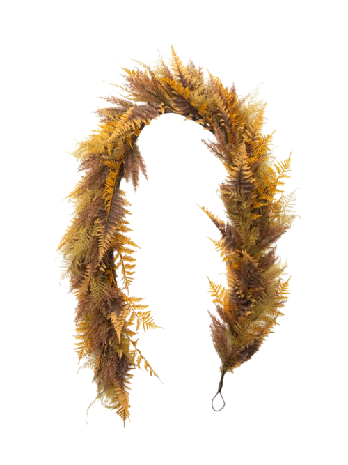 6' Faux Golden Fern Garland