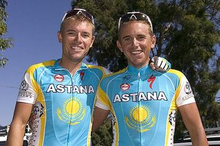 Brothers Scott and Allan Davis showed off their new team kit for the first time since announcing their move to Astana last week.