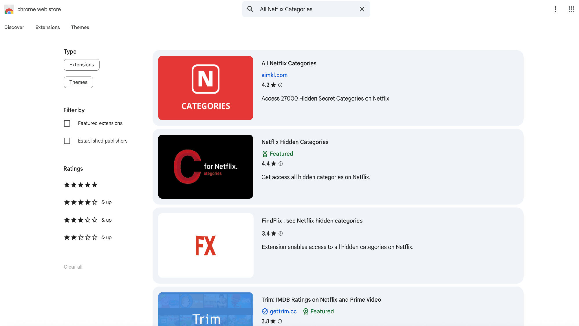 Netflix extensions 