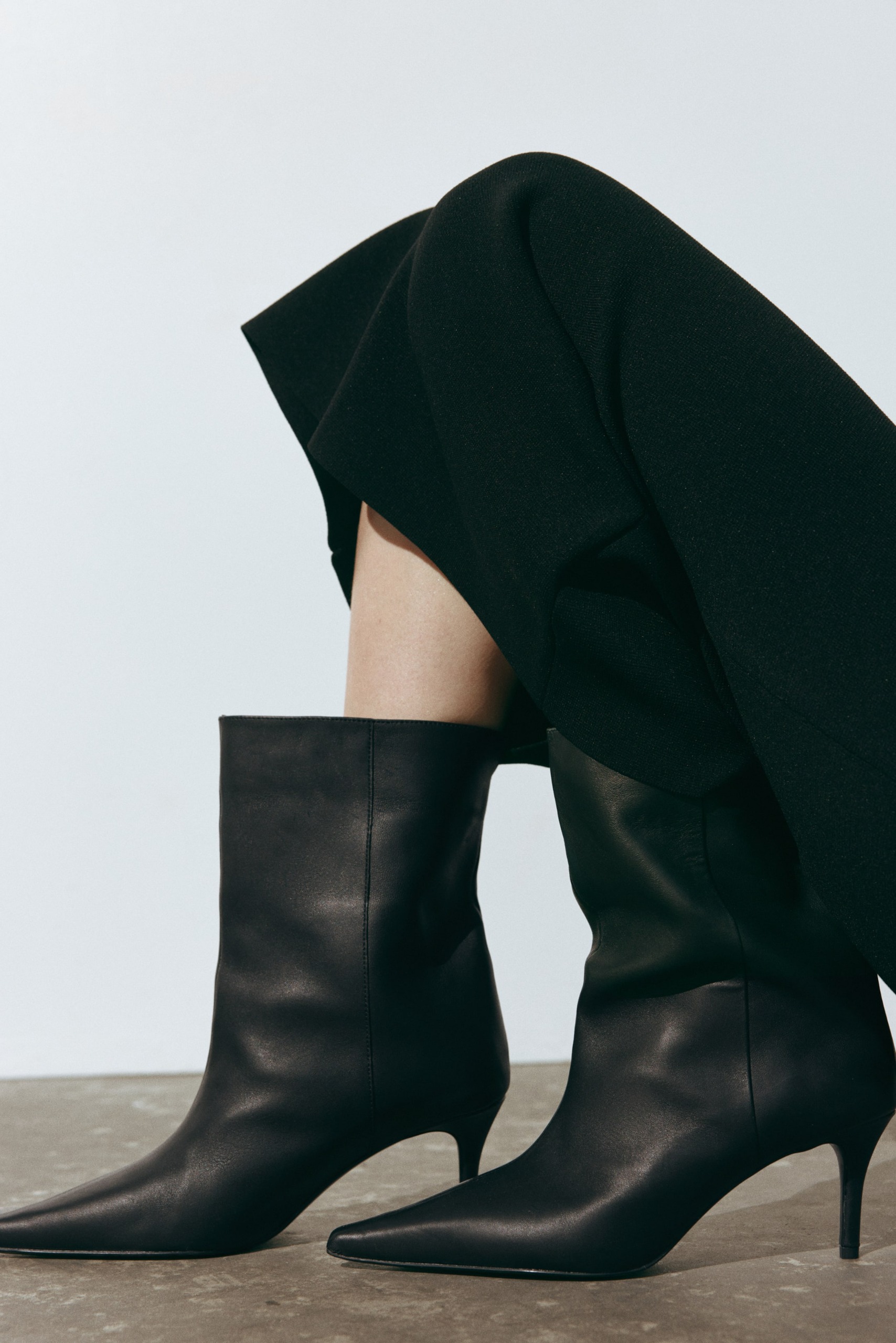 Heeled Leather Boots