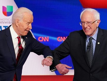Former Vice President Joe Biden and Sen. Bernie Sanders.
