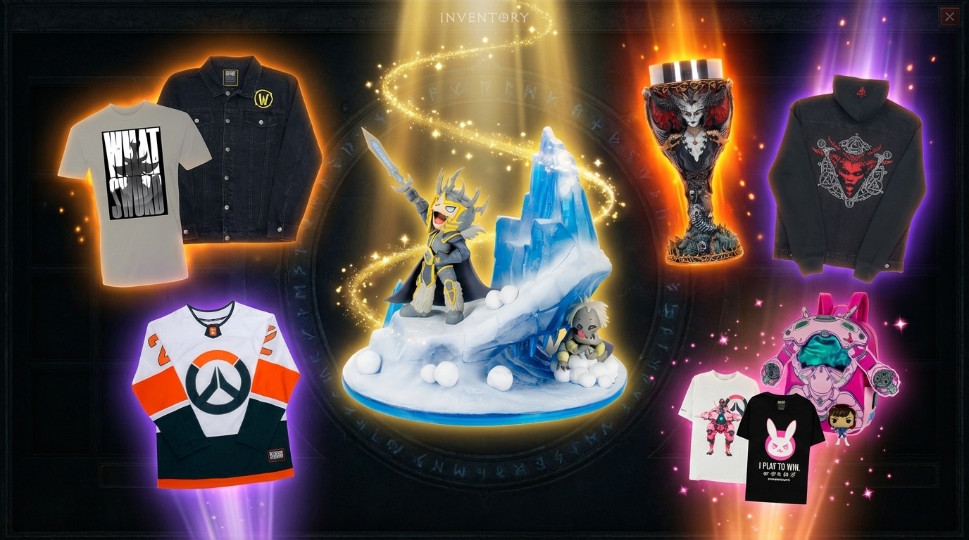 Various Blizzard Entertainment video game collectibles visualized