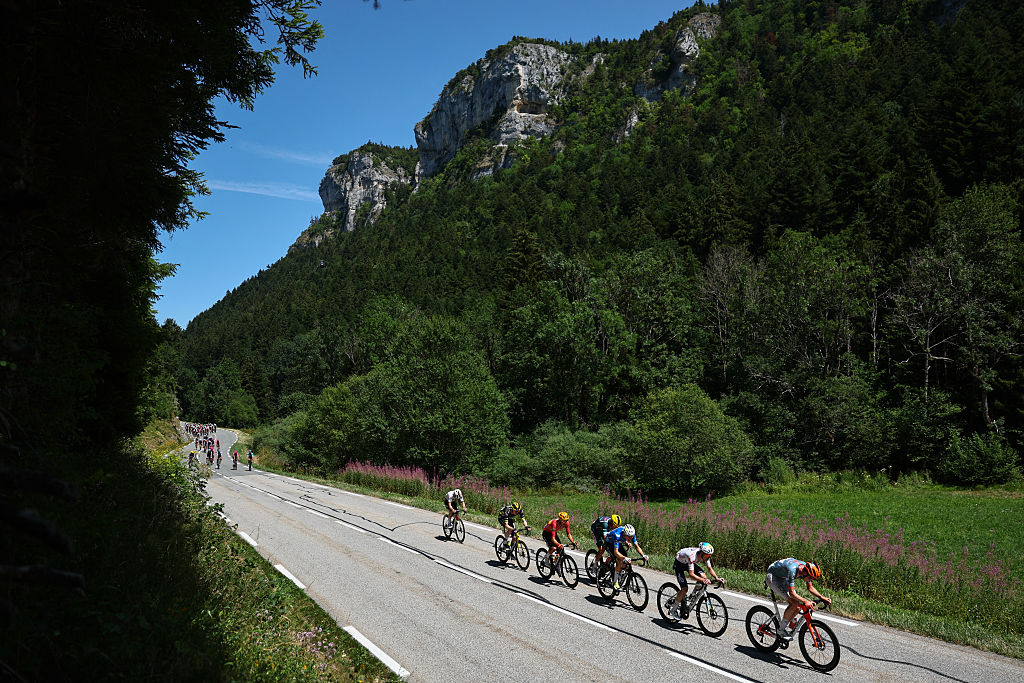Netcompany INEOS team's Dutch rider Thymen Arensman leads a breakaway during the 18th stage of the 113th edition of the Tour de France cycling race, 185,2 km between Voiron and Orci&amp;egrave;res-Merlette in the French Alps, on July 23, 2026. (Photo by Anne-Christine POUJOULAT / AFP)