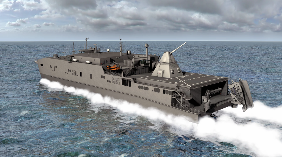 Artist’s concept of a railgun aboard a ship.