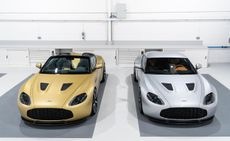 Aston Martin Vantage V12 Zagato Heritage Twins by R-Reforged in gold and white