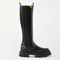 GANNI Rubber-trimmed leather Chelsea knee boots, were £415, now £290.50 (30% off) at Net-A-Porter