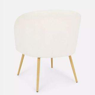 Primark white boucle tub chair