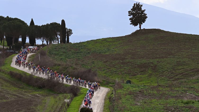 Photo showing a leg of the men&#039;s Strade Bianche from 2024