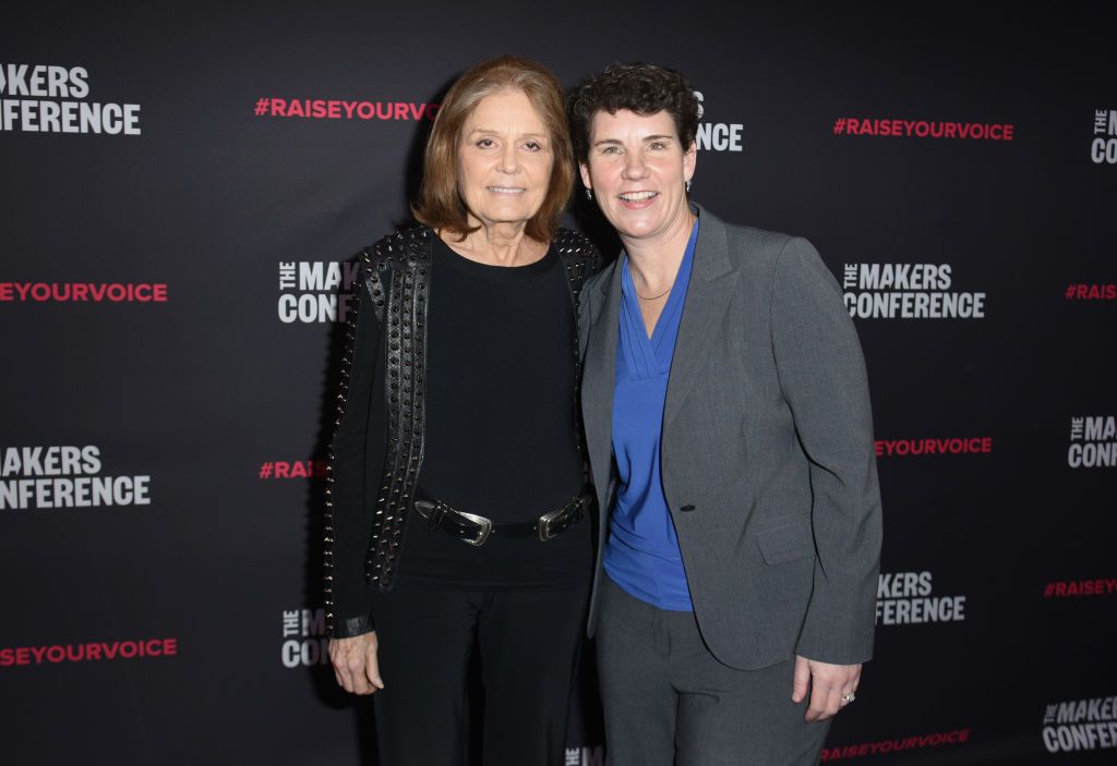 Amy McGrath with Gloria Steinem.