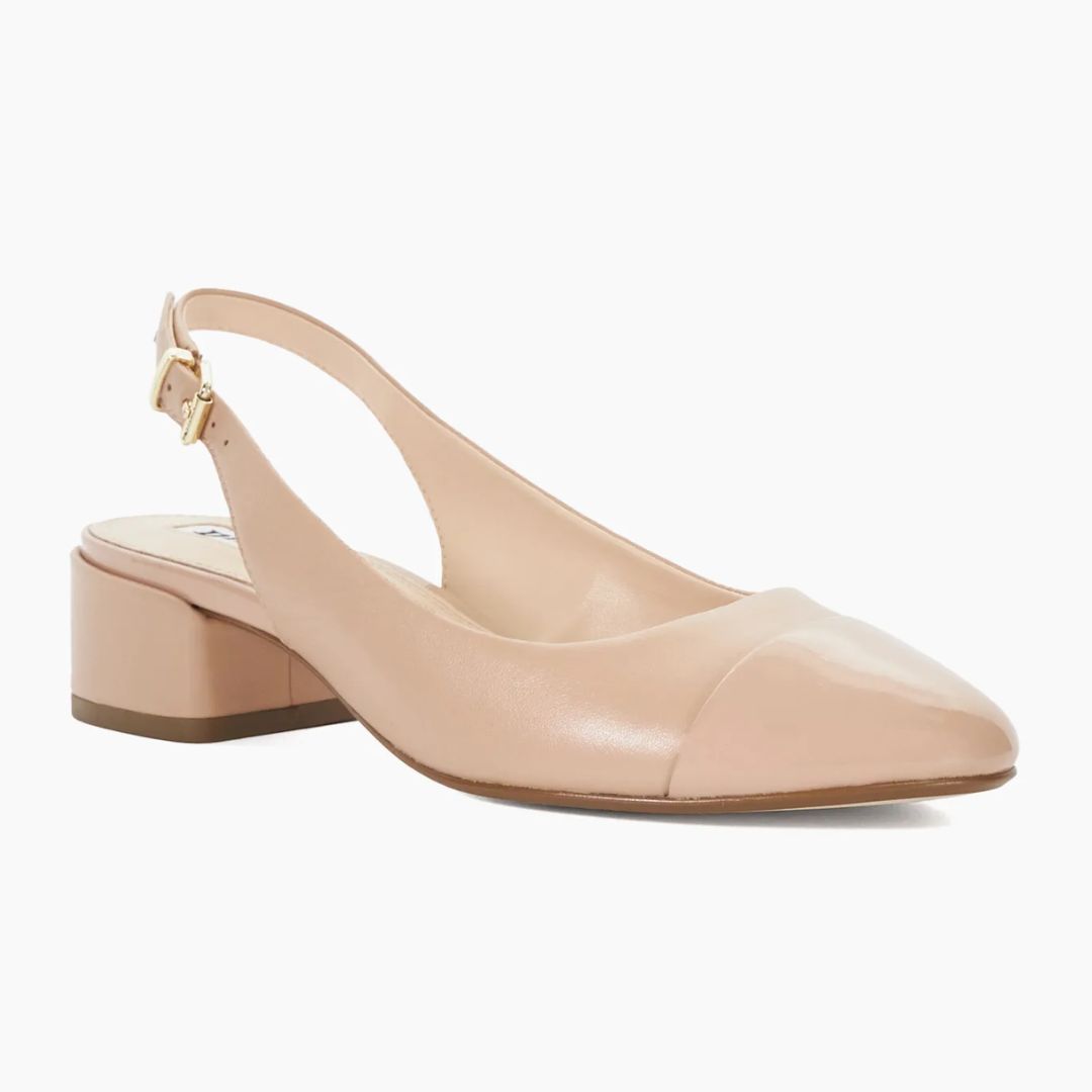 Dune Casing Blush Slingback Heels