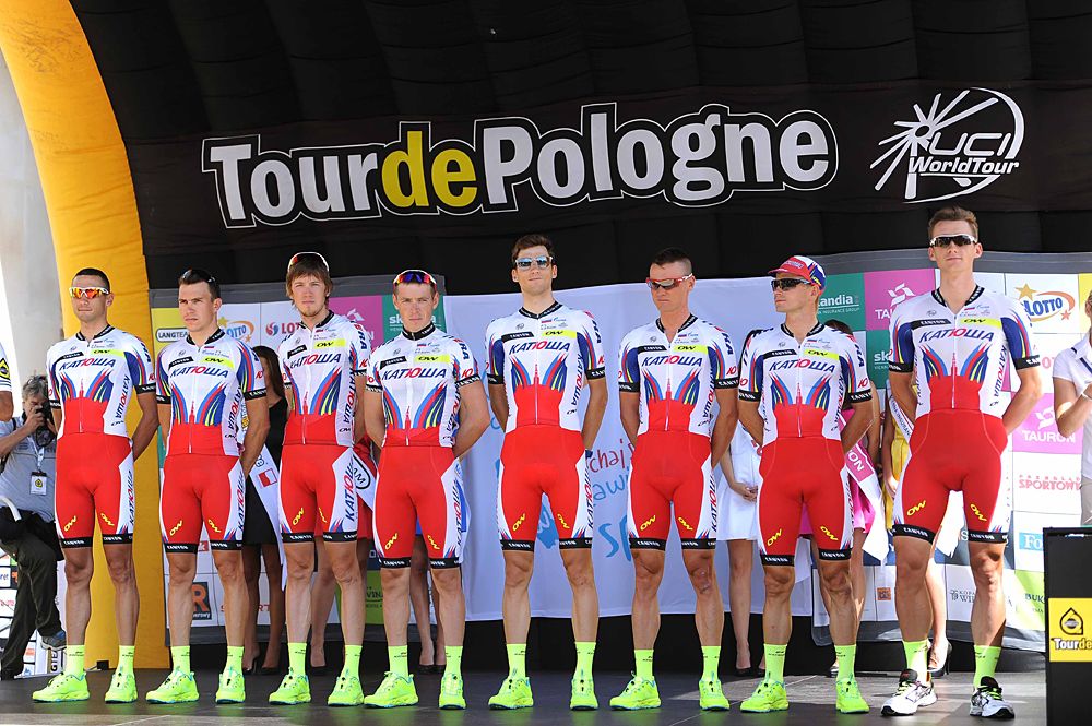 Katusha on stage at the Tour of Poland