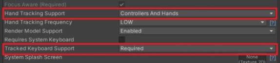 Oculus developer menu with bodytracking delated.