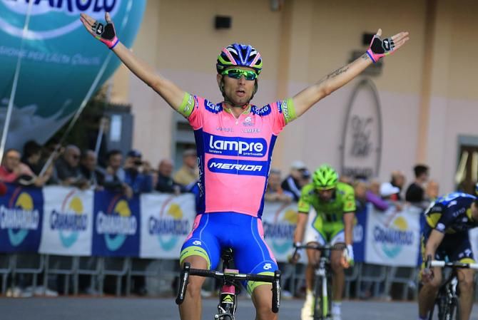 Diego Ulissi (Lampre-Merida) winning the Giro dell'Emilia
