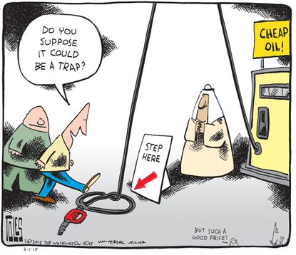 Editorial cartoon world U.S. oil