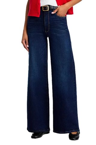 Hepburn High Rise Wide Leg Jeans in Mediterranean