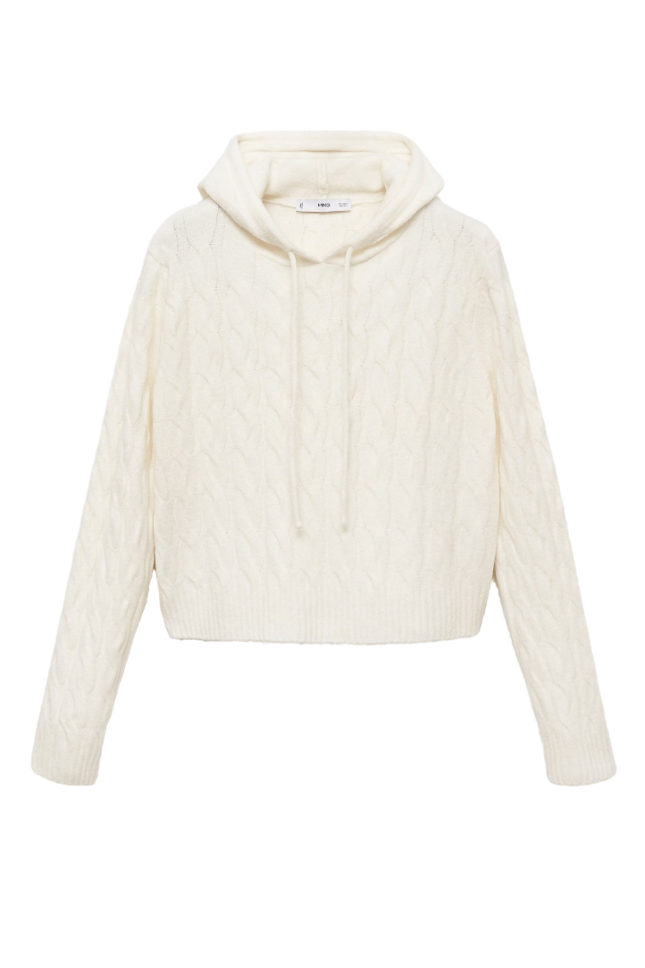 Cable-Knit Hoodie - Women | Mango Usa