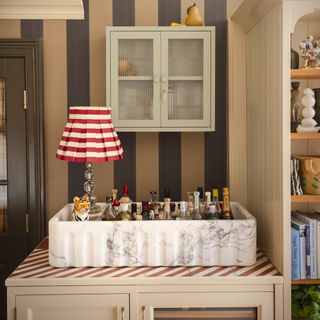 Mustard Made sage green wall cabinet with reeded glass