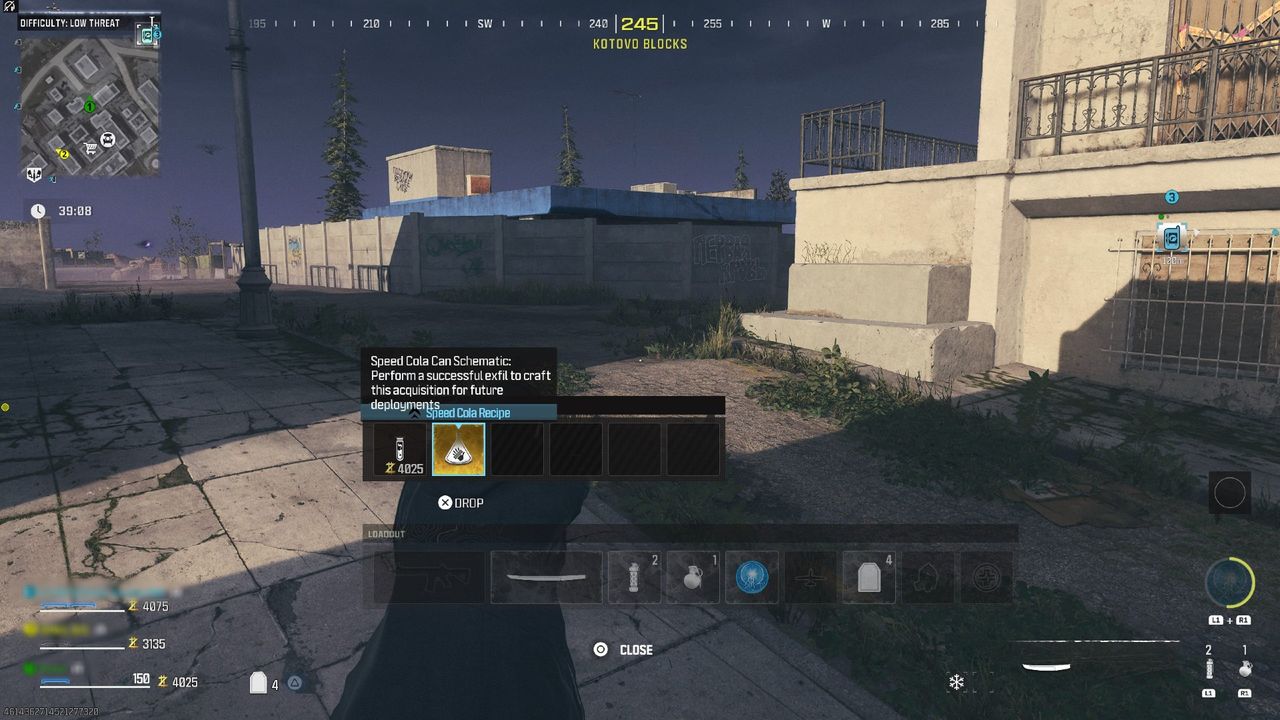 Modern Warfare 3 Schematic in inventory