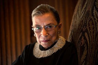 Supreme Court Justice Ruth Bader Ginsburg, celebrating her 20th anniversary on the bench, is photographed in the West conference room at the U.S. Supreme Court